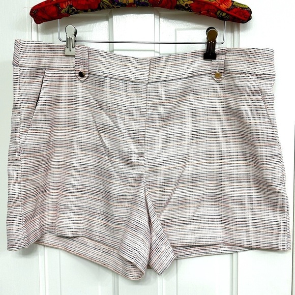 Loft shorts 4 inch inseam Size 14 - Dark Navy & Metallic Red threads. - Picture 1 of 13